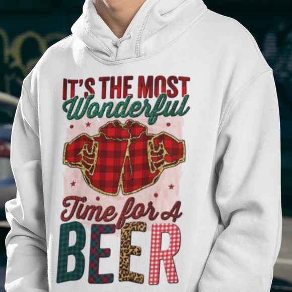 TIME FOR A BEER: UNISEX HOODIE - Picture 1 of 2
